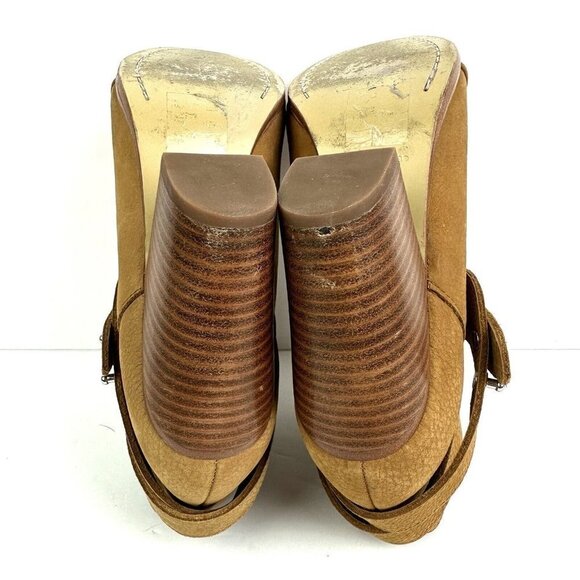 Rag & Bone Harlow Boots 36.5 Tan Brown Suede Nubuck Leather Ankle Bootie 6.5 - Picture 9 of 12